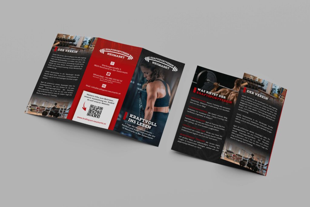 Bild Mockup Kraftsportverein Neumarkt Falzflyer
