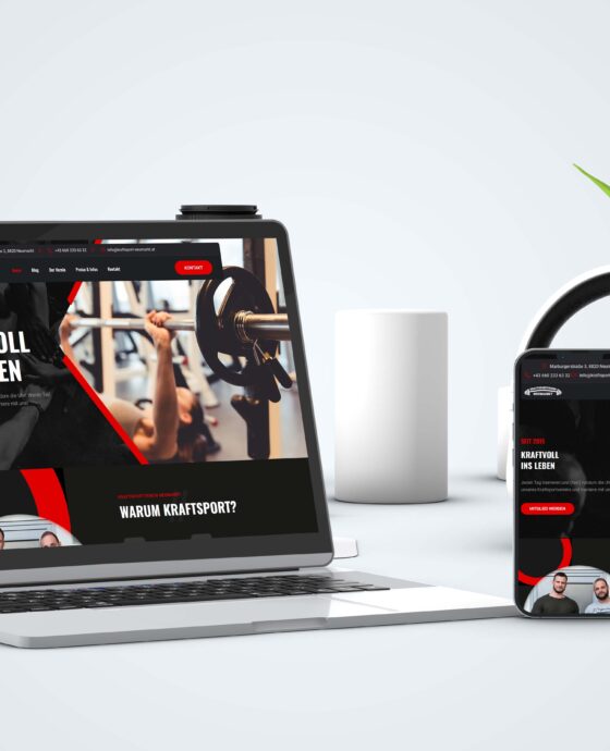 Bild Mockup Kraftsportverein Neumarkt Website