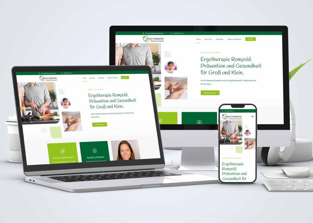 Bild Ergotherapie Rumpold Website Mockup